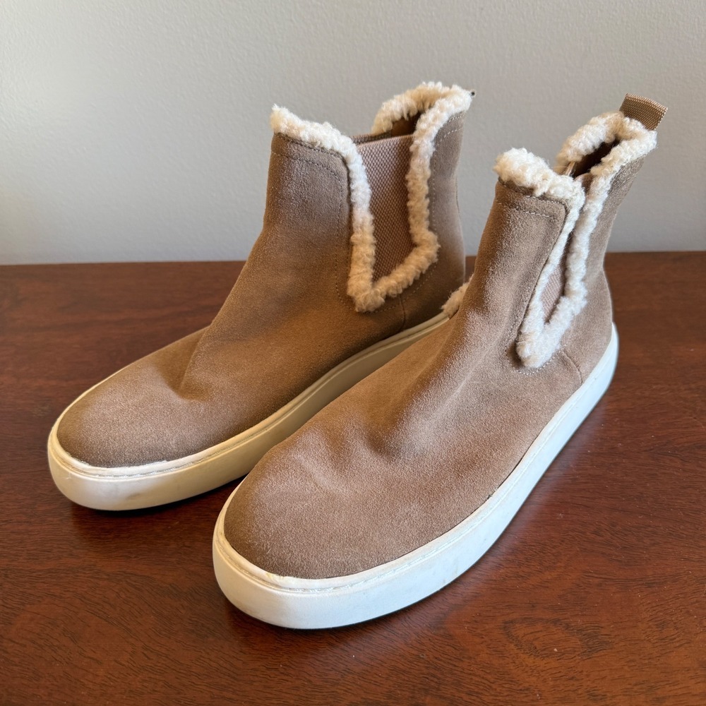 Lucky Brand Daycia Sneaker Ankle Boots Women's Size 7.5 Tan